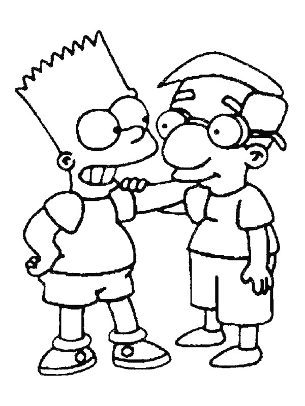 Plansa de colorat cu Familia Simpsons 8 60